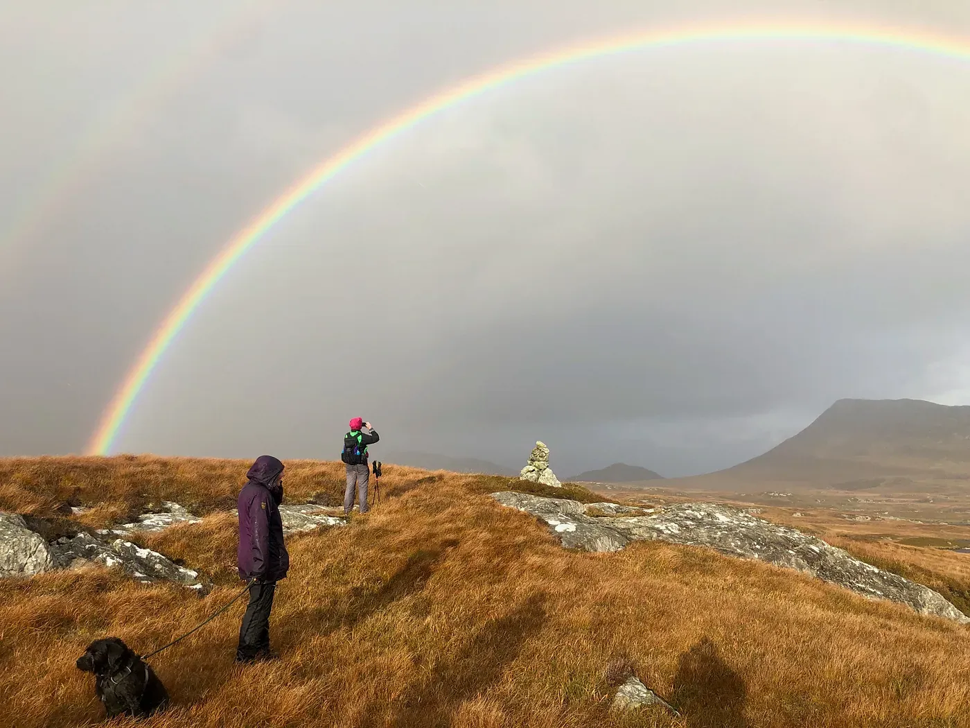 The sun came out as we looked back at Eaval